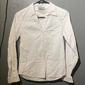 a
SOLD !! Izod Crisp White Collared Shirt